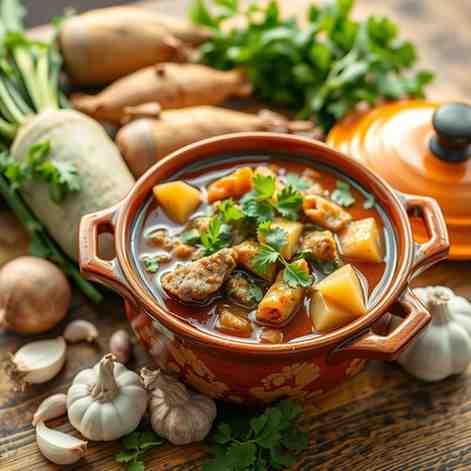 Easy One-Pot Taro Stew - Make a Recipe from These Ingredients